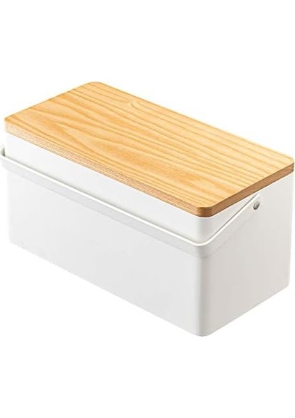 5060 Tower Dikiş Kutusu, Beyaz, Çelik/ahşap/abs Reçine/pamuk/polyester, Minimalist Tasarım, 27 x 14 x 13,5 cm (U x G x Y) fiyatları
