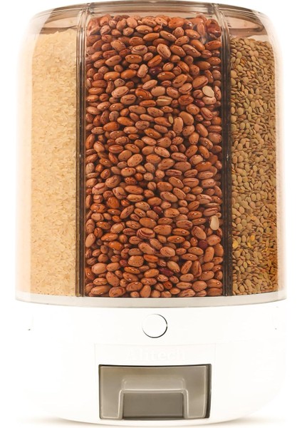 Bakliyat Organizeri, Bakliyat Saklama Kabı, 10 kg Kapasiteli Styles Gıda ve Bakliyat Saklama Kabı 6 Gözlü (10KG)