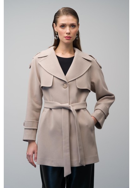 Apolet ve Pelerin Detaylı Reglan Kol Kaban Taş 3078 fiyatları