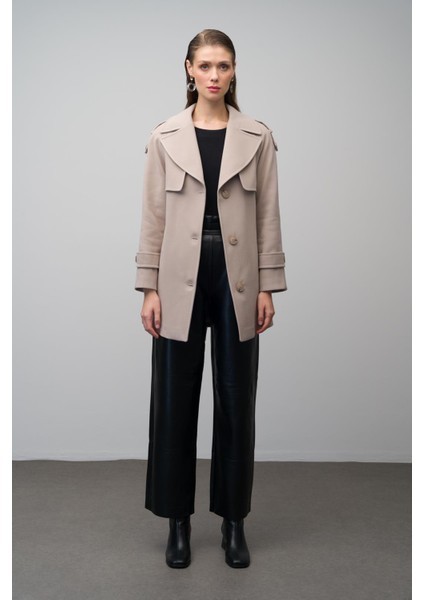 Apolet ve Pelerin Detaylı Reglan Kol Kaban Taş 3078 fırsatları