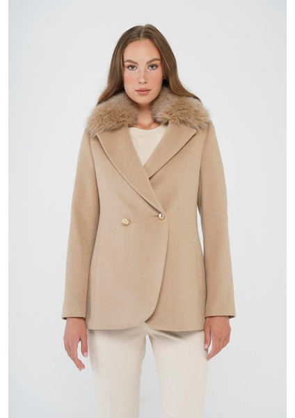 Çıkabilir Kürklü Kruvaze Kısa Kaşmir Kaban A.kamel 3824-TK modelleri