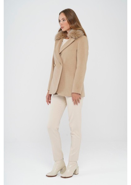 Çıkabilir Kürklü Kruvaze Kısa Kaşmir Kaban A.kamel 3824-TK indirimleri