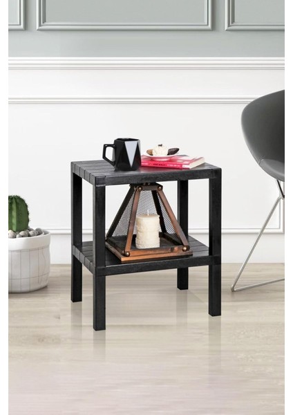 Katlı Çok Amaçlı Düzenleyici Raf Ünitesi - Plastik Kitaplık, Banyo, Mutfak, Ayakkabılık, Depolama ve Saklama Rafı (Siyah)