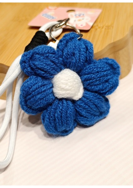 Örme Çiçek Desenli Gösterişli Anahtarlık