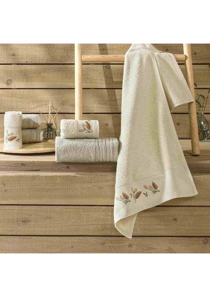 6'lı El ve Yüz Havlusu Seti Alıa Vizon ( 30 x 50 - 50 x 80 cm )