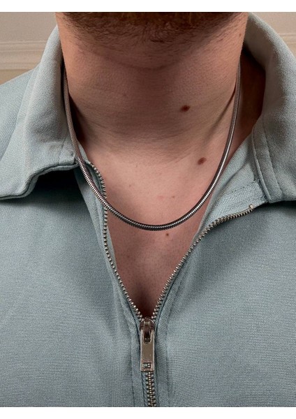 Erkek Silver Paslanmaz Çelik Oval Kolye Renk Atmaz Solma Yapmaz Unısex Solmaz Kombinlenebilir indirimleri