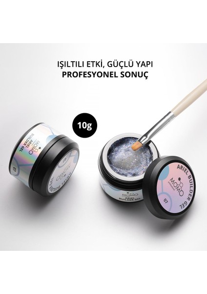 Ariel Builder Gel, Nail Art Için Protez Tırnak Jeli No.07, Şeffaf Holografik Mavi Mor Simli, 10 gr fiyatları