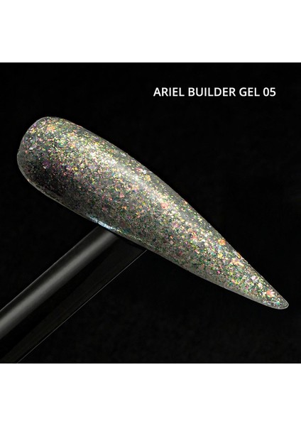 Ariel Builder Gel, Nail Art Için Protez Tırnak Jeli No.05, Şeffaf Holografik Pembe Mavi Simli, 10 gr indirimleri