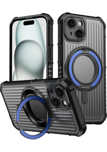 iPhone 14 Manyetik Kılıf Pc + Tpu Telefon Arka Kapağı ve Ayaklık (Yurt Dışından)