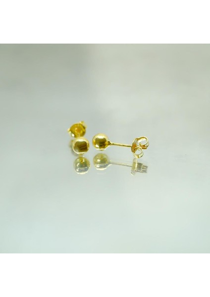 Gümüş Küpe - Kadın Minimal Top 925 Ayar Gümüş Küpe modelleri