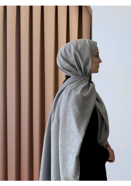 Cam Kırığı Desenli Jakar Şal