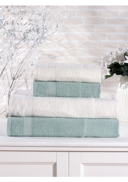 Pamuklu 4'lü Banyo Havlu Seti Hamam Takımı Seti Günlük Çeyizlik Banyo Havlusu fiyatları