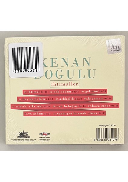 Kenan Doğulu Ihtimaller CD (Jelatininde Sıfır Dönem Baskı Cd) fiyatları