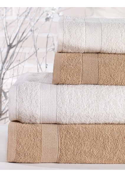 Pamuklu 4'lü Banyo Havlu Seti Hamam Takımı Seti Günlük Çeyizlik Banyo Havlusu modelleri