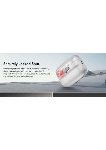 Airpods Pro Halolock Magsafe Pulse Flicklock Kılıf Beyaz modelleri