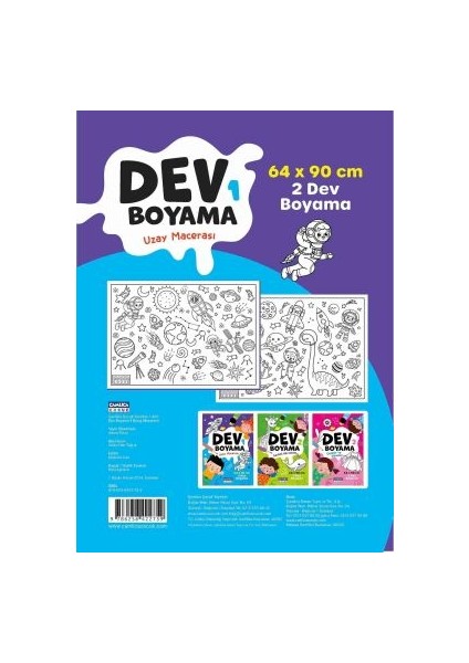Çamlıca Çocuk Dev Boyama-1 (Uzay Macerası) ve Fatih Altılı Boya Kalemi fiyatları