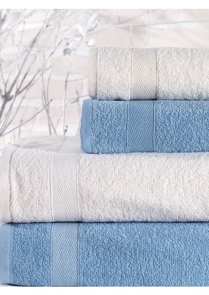 Pamuklu 4'lü Banyo Havlu Seti Hamam Takımı Seti Günlük Çeyizlik Banyo Havlusu modelleri
