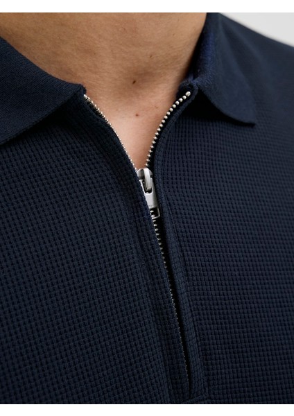 Jjeaustın Fermuarlı Erkek Polo Yaka T-Shirt 12279177