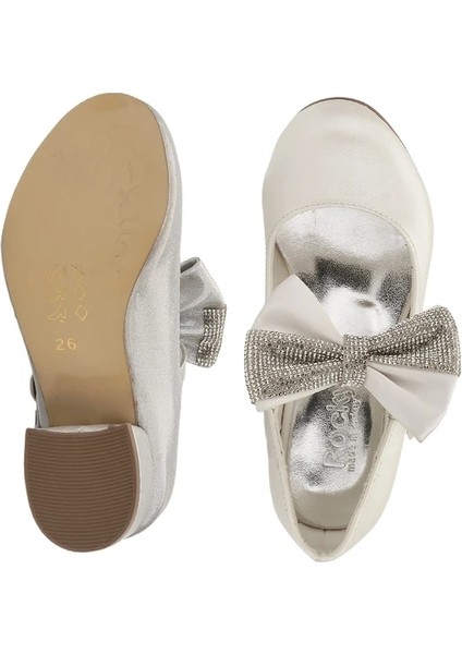Roza Kız Çocuk Taşlı Tokalı Ortopedik Kaymaz Rahat Taban Topuklu Ayakkabı modelleri
