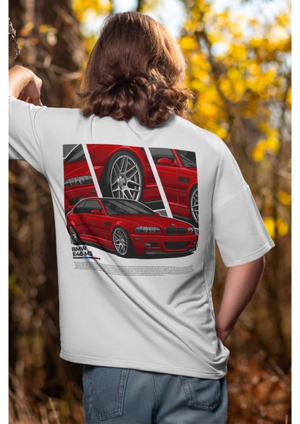 Unisex Bmw E46 M3 Baskılı Oversize Tshirt