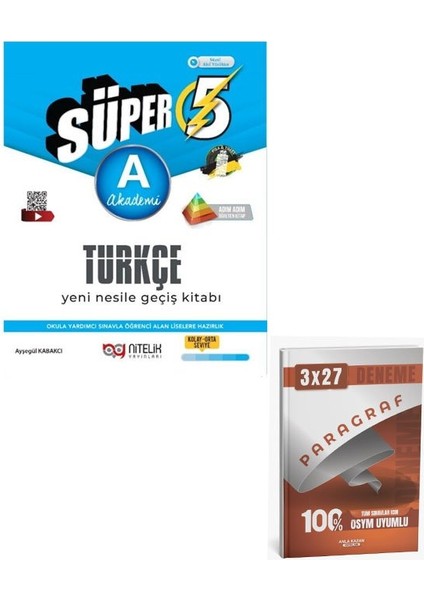 Nitelik 2026 5. Sınıf Süper Türkçe A Yeni Nesile Geçiş Kitabı+Anla Kazan Paragraf