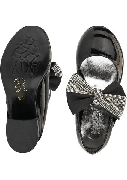 Roza Kız Çocuk Taşlı Tokalı Ortopedik Kaymaz Rahat Taban Topuklu Ayakkabı modelleri
