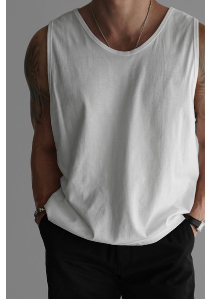 Erkek Beyaz Regular %100 Pamuk Atlet T-Shirt fiyatları