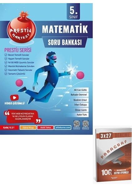Nartest 2026 5. Sınıf Prestij Matematik Soru Bankası+Anla Kazan Paragraf