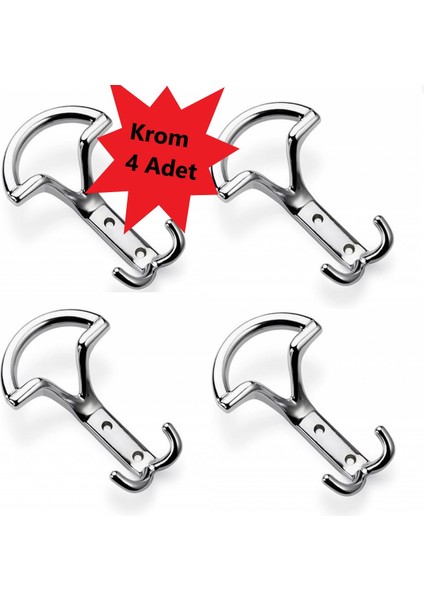 Lüx Eta Krom Portmanto 4 Adet fiyatları