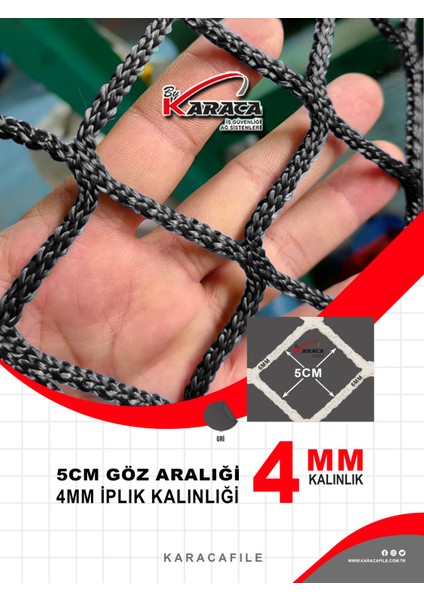 Gri Güvenlik File– 1,5 M Yükseklik | Metreyle Kesim | 4 mm Ip, 5x5 cm Göz Aralığı + Montaj Aparatları fiyatları