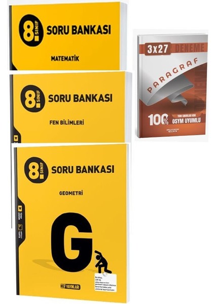 Hız 2026 8. Sınıf Fen Bilimleri+Matematik+Geometri Soru Bankası Seti+Anla Kazan Paragraf