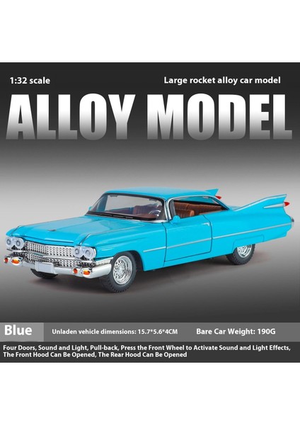 1:32 Cadillac Big Rocket Alaşımlı Araba Modeli Sedan Araba Şasi Süsü (Yurt Dışından)