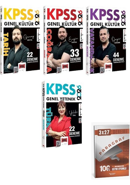 Yargı 2026 Kpss Tarih + Coğrafya + Vatandaşlık + Türkçe 121 Deneme 4 Lü Set