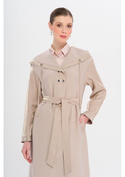 Kapüşonlu Çıt Çıt Detaylı Astarsız Kap Taş 6749 indirimleri