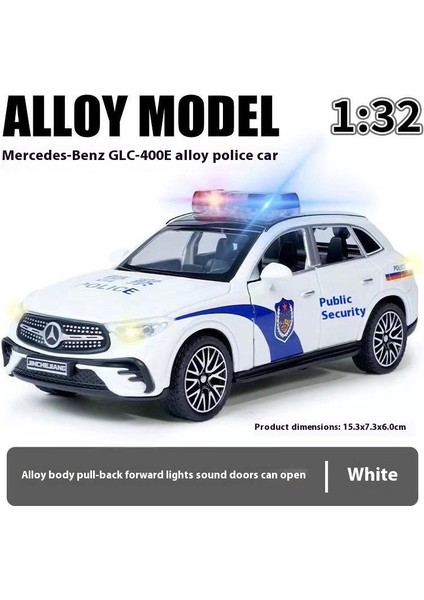1:32 Big Ben GLC-400E Polis Arabası Modeli Simülasyon Alaşım Ses ve Işık Bumerang Çocuk Oyuncak Araba Süsleri (Yurt Dışından)