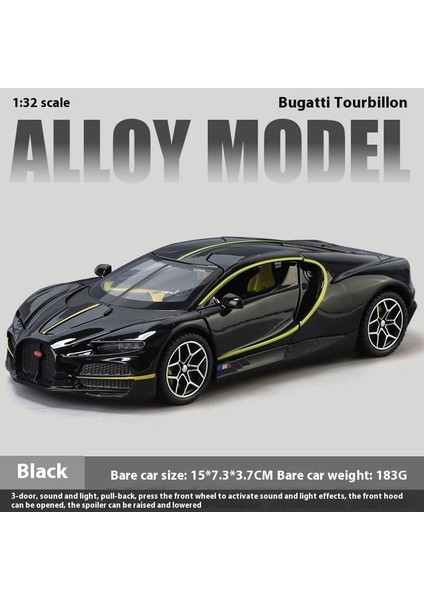Kutulu 1:32 Bugatti Tourbillon Alaşımlı Araba Modeli Spor Araba Çocuk Koleksiyon Süsü (Yurt Dışından)
