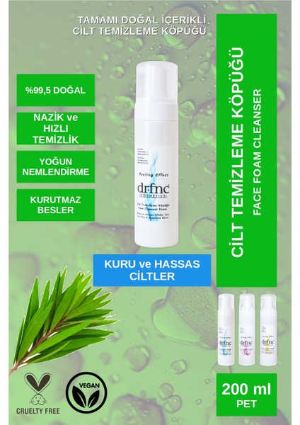 Cilt Temizleme Köpüğü (Kuru ve Hassas Ciltler Için) 200 ml