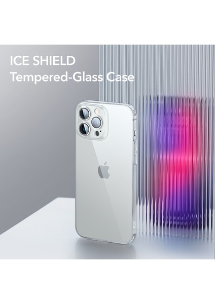 Ice Shield Tempered-Glass Case For iPhone 14 Pro - Clear-Şeffaf indirimleri