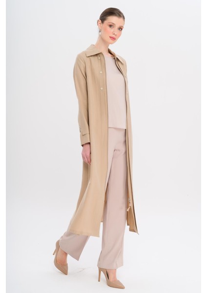 Fermuar Kapamalı Dikiş Detaylı Astarsız Modal Kap Bej 6721 indirimleri