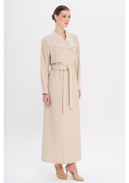 Mendil Yaka Pelerin ve Çıt Çıt Detaylı Astarsız Modal Kap Taş 6729 fiyatları