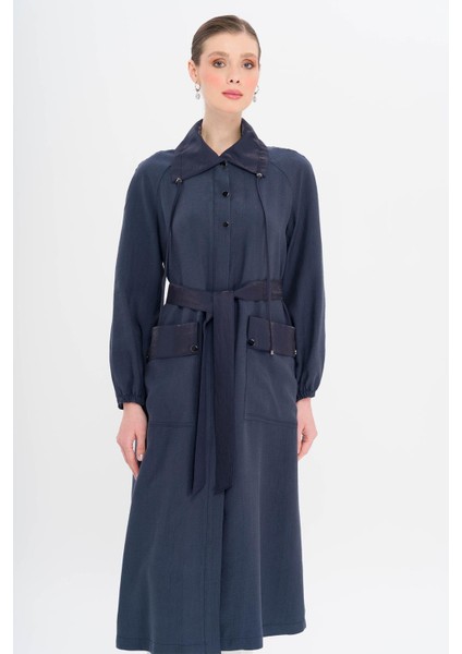 Gömlek Yaka Torba Cepli Astarsız Modal Kap Lacivert 6736 fiyatları