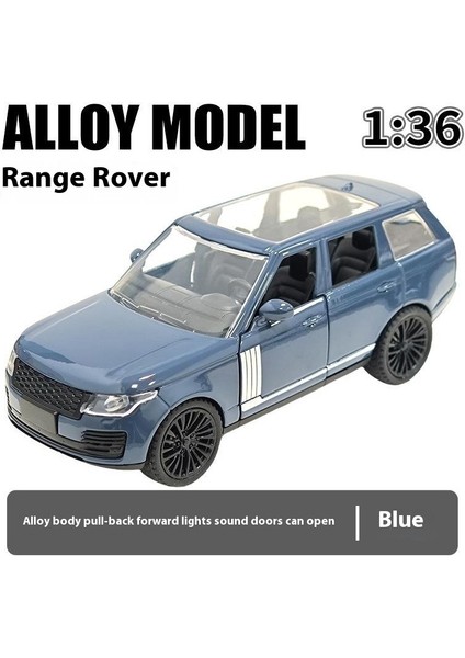 1:36 Range Rover Alaşımlı Araba Modeli Ses ve Işık Geri Çocuk Erkek Oyuncakları Süsler Hediye Koleksiyonu (Yurt Dışından)
