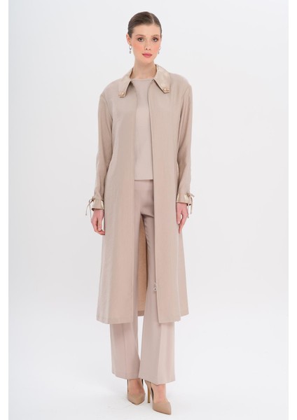 Yakası Boncuk Kolu Büzgü Detaylı Astarsız Modal Kap Taş 6751 modelleri