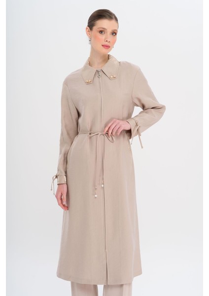 Yakası Boncuk Kolu Büzgü Detaylı Astarsız Modal Kap Taş 6751 indirimleri