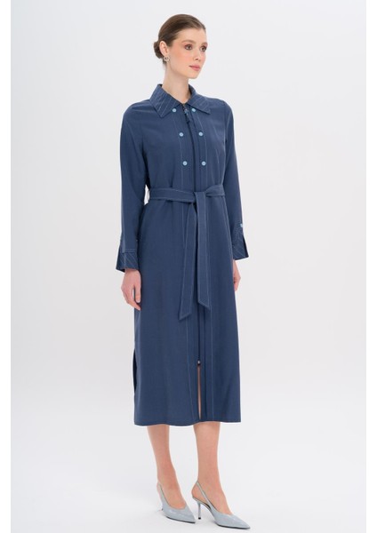 Fermuar Kapamalı Dikiş Detaylı Astarsız Modal Kap Indigo 6721 fiyatları