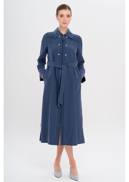 Fermuar Kapamalı Dikiş Detaylı Astarsız Modal Kap Indigo 6721 modelleri