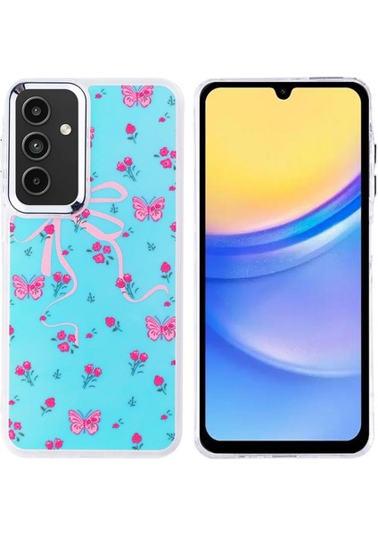 Galaxy Uyumlu A15 Kılıf Airbag Tasarımlı Zore Hadra Kapak-Kelebek