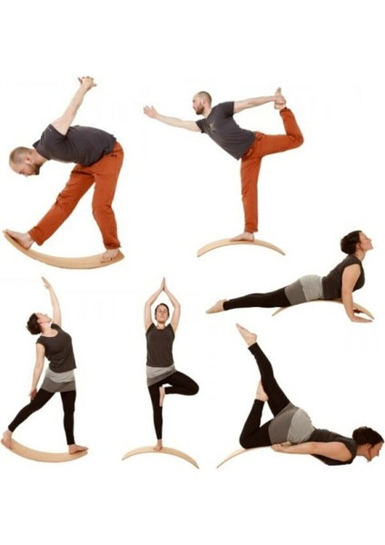 Denge Tahtası Balance Board Doğal Ahşap Oyuncak - Yoga ve Pilates