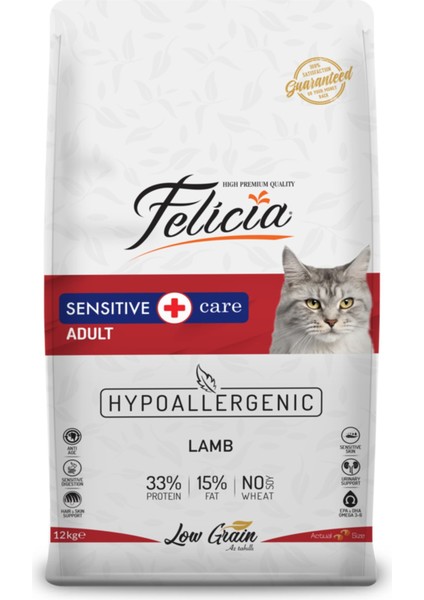 Az Tahıllı & Hipoalerjenik Kuzu Etli Yetişkin Kedi Maması 12KG.