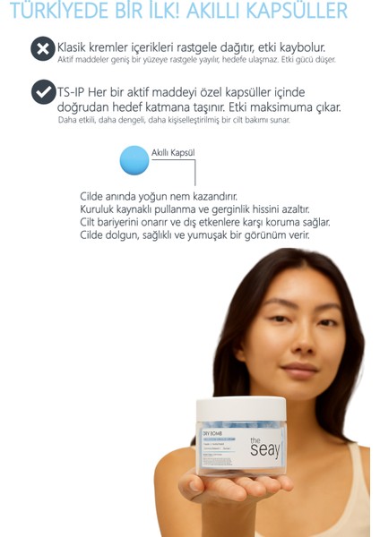 Akıllı Kapsül Krem – Yoğun Nem & Dolgun Cilt, Kuruluk Karşıtı, Bariyer Onarıcı | Ts-Ip™ Teknolojisi